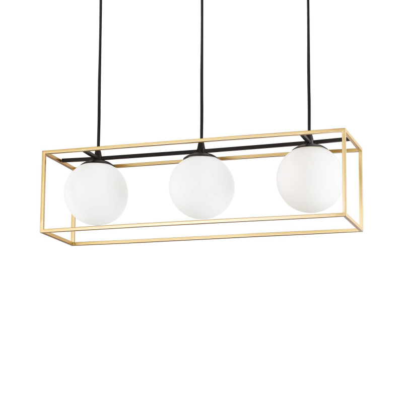 Lampada A Sospensione Lingotto Sp3 Ottone Ideal-Lux