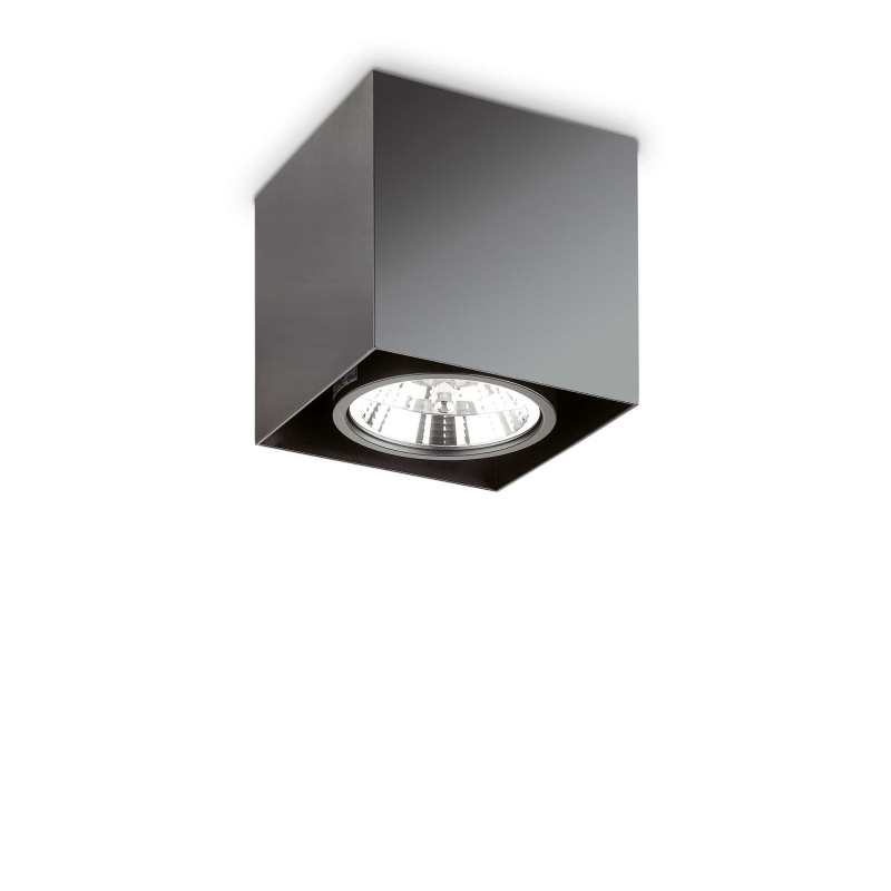 Lampada Da Soffitto Mood Pl1 D15 Square Nero Ideal-Lux