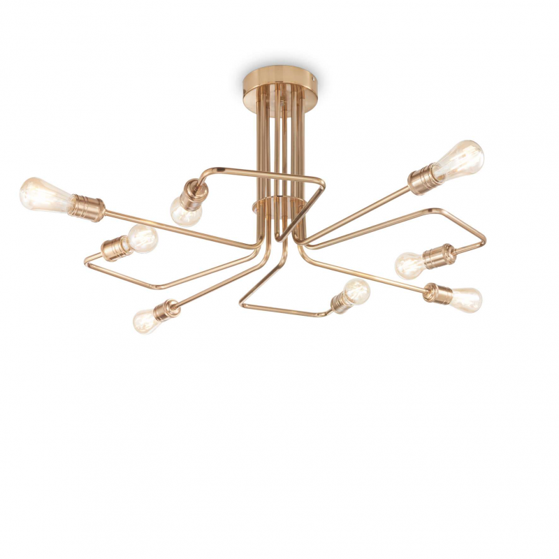 Lampada Da Soffitto Triumph Pl8 Ottone Ideal-Lux