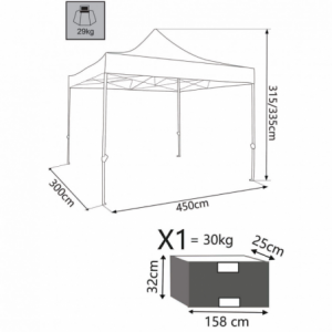 GAZEBO PANTHEON 3 X 4,5