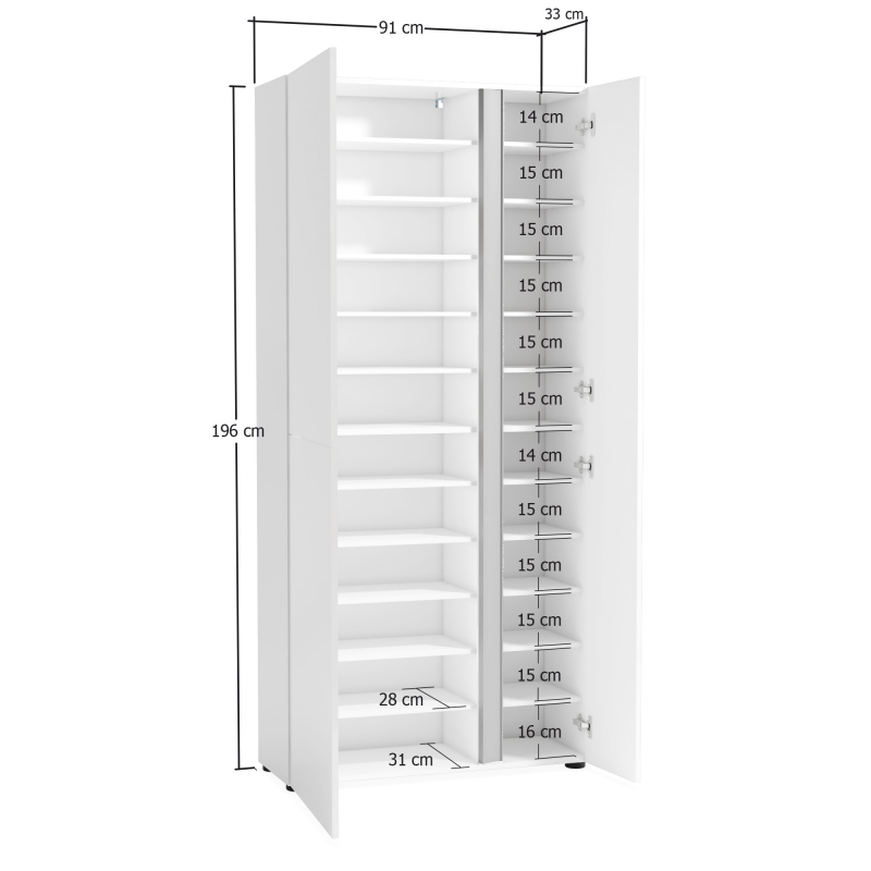 Scarpiera alta 3 Ante XL ATRIUM made in Italy