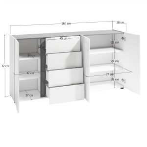 Sideboard a 3 ante ATRIUM made in Italy