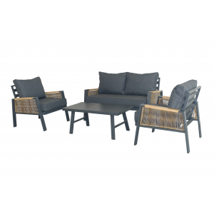 set da giardino Malibu in rattan - 4 pezzi