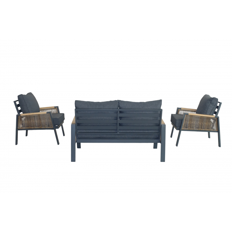 set da giardino Malibu in rattan - 4 pezzi