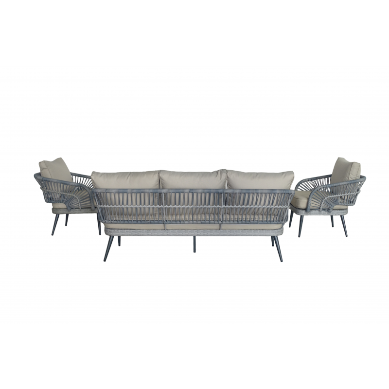 set da giardino Aruba in rattan - 3 pezzi