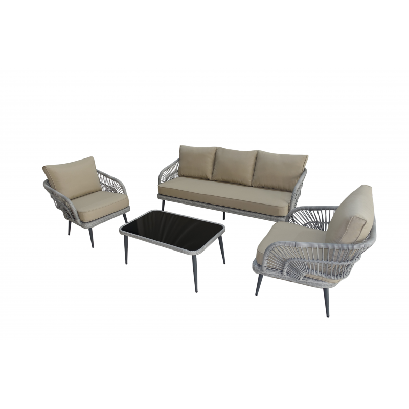 set da giardino Aruba in rattan - 3 pezzi