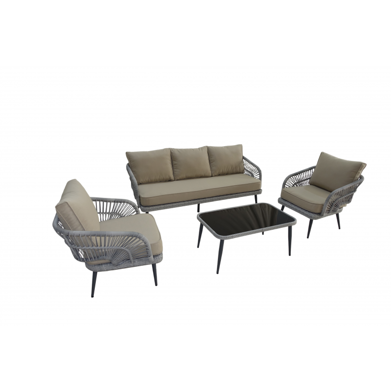 set da giardino Aruba in rattan - 3 pezzi