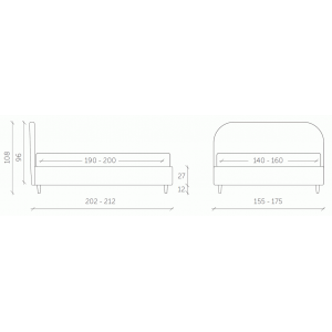 Letto matrimoniale Bianca made in Italy