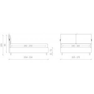 Letto matrimoniale Grazia made in Italy