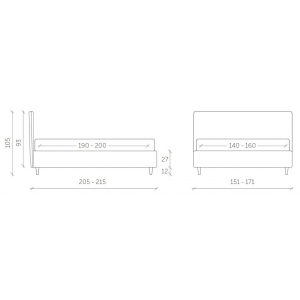 Letto matrimoniale Emma made in Italy