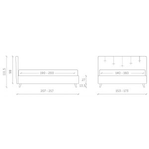 Letto matrimoniale Enrica made in Italy