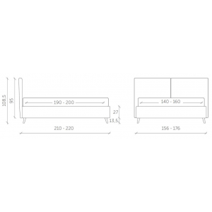 Letto matrimoniale Elettra made in Italy