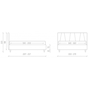 Letto matrimoniale Fatima made in Italy