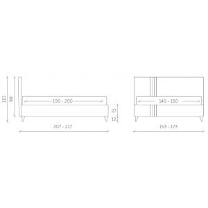 Letto matrimoniale Fanny made in Italy