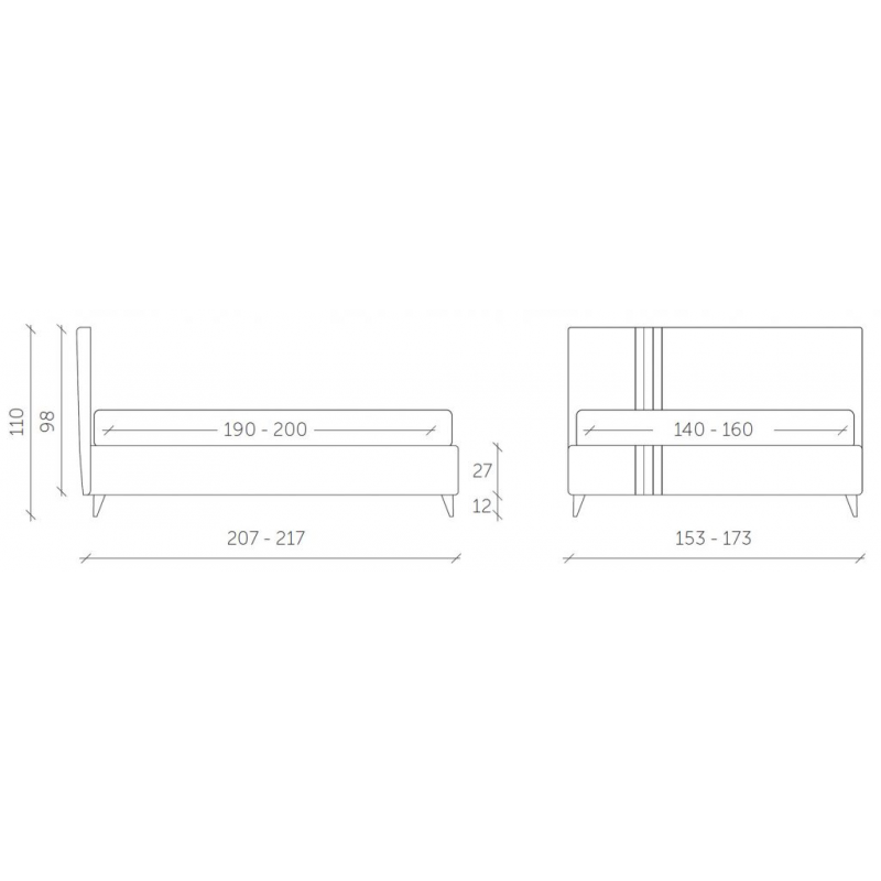 Letto matrimoniale Fanny made in Italy