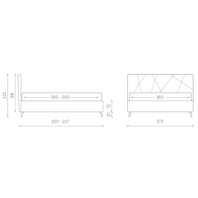 Letto matrimoniale Chiara made in Italy