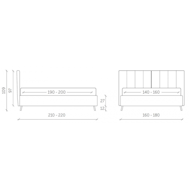 Letto matrimoniale Camilla made in Italy