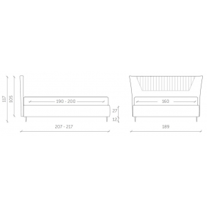 Letto matrimoniale Chloé made in Italy