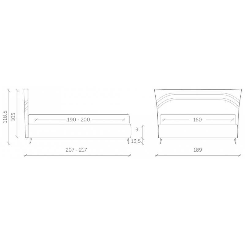 Letto matrimoniale Cecilia made in Italy