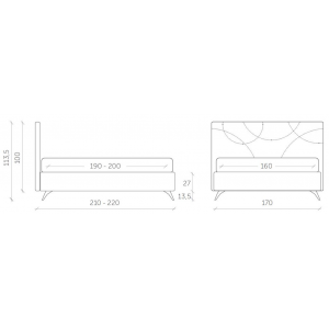 Letto matrimoniale Monica made in Italy