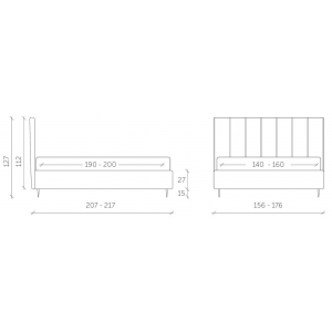 Letto matrimoniale Mia made in Italy