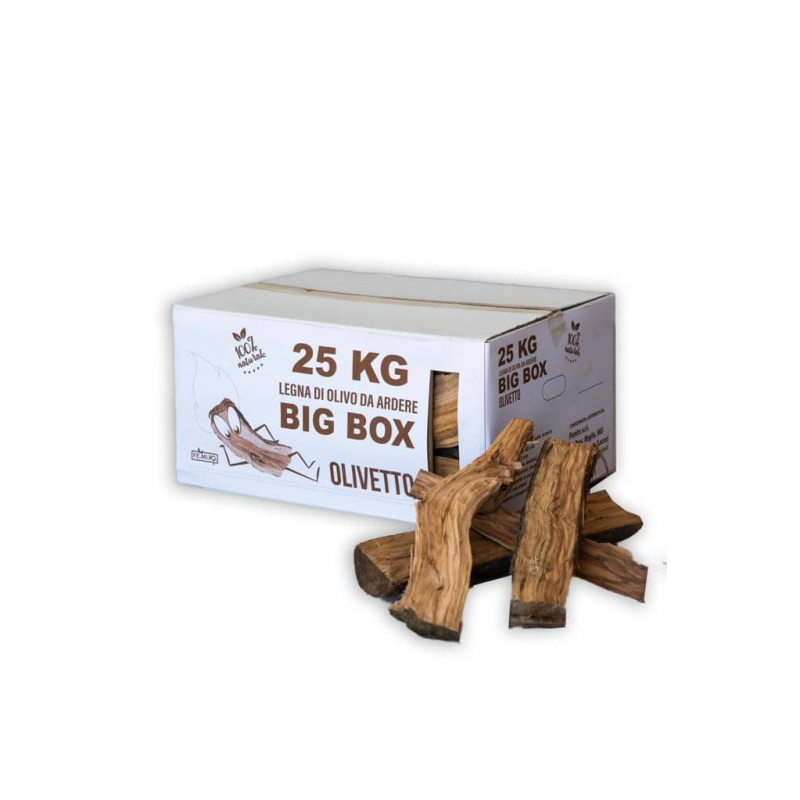 LEGNA DI OLIVO BIG BOX 25 kg made in Italy