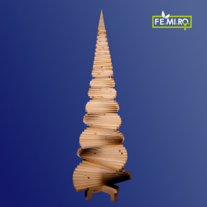 Zoom Albero di Natale in legno da 200 cm doppia spirale