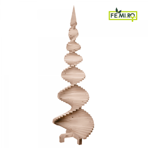 Albero di Natale in legno da 200 cm doppia spirale