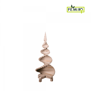 Albero di Natale in legno da 120 cm doppia spirale