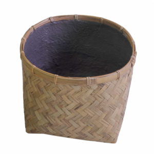 Portavaso cemento bambu' 1-4 naturale tondo cm ø63h47