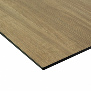 Top tavolo hpl effetto legno naturale quadro cm 79x79x1