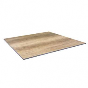 Top tavolo hpl mahe' effetto legno naturale quadro cm 79x79x1