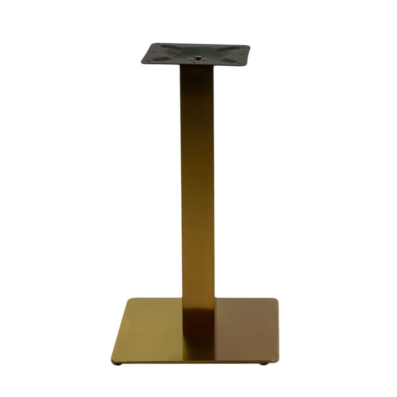 Base tavolo acciaio Jamie oro opaco quadro cm 40x40h72