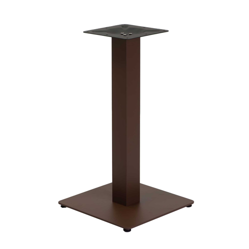 Base tavolo acciaio Jamie marrone corten quadro cm 40x40h72