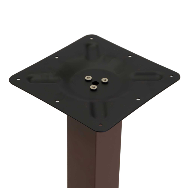 Base tavolo acciaio Jamie marrone corten quadro cm 40x40h72