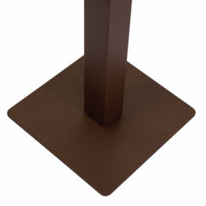 Base tavolo acciaio Jamie marrone corten quadro cm 40x40h72