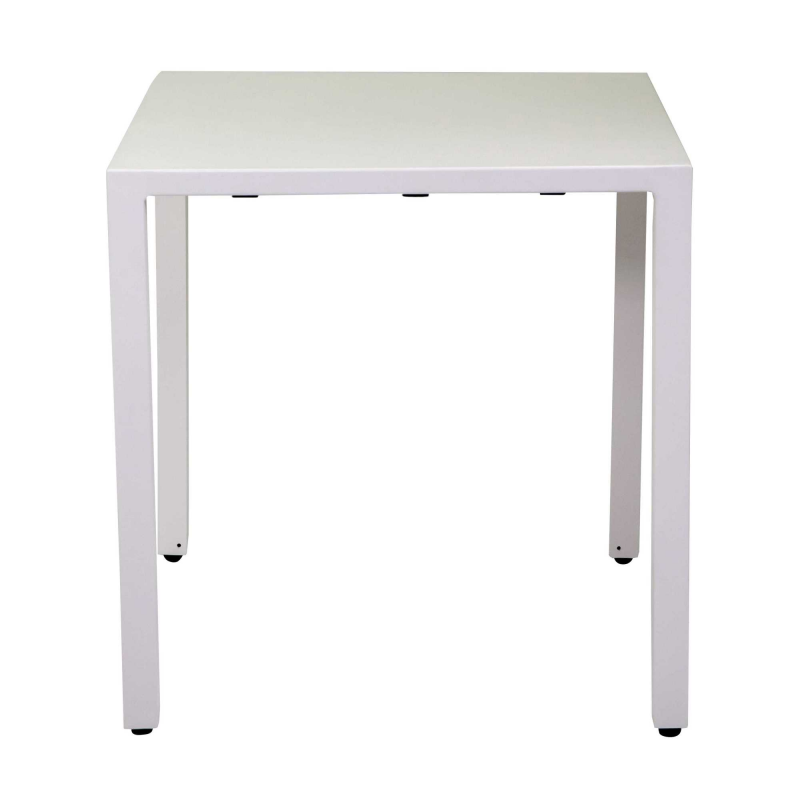 Tavolo alluminio regolabile Alma biancoquadro cm 60x60h74