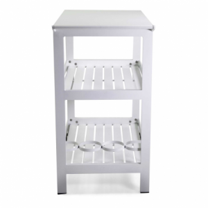 Carrello alluminio bianco cm 92,5x54h91