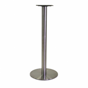 Base tavolo bar acciaio Gordon color inox tondo cm 45x45h108