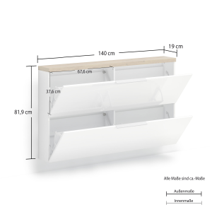 Scarpiera con 2 ribalte IDEA 24