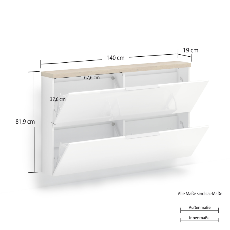 Scarpiera con 2 ribalte IDEA 24