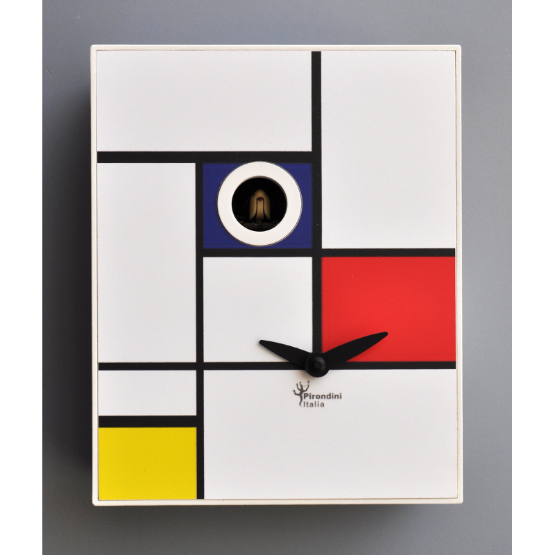 Orologio da parete a cucù Mondrian Made in Italy