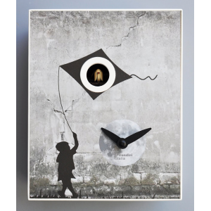 Orologio da parete a cucù Who did it _ Banksy Made in Italy