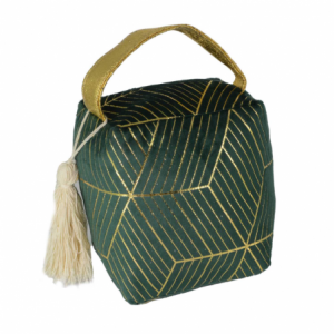 Fermaporta tessuto borsa verde cm 12x10h15/18