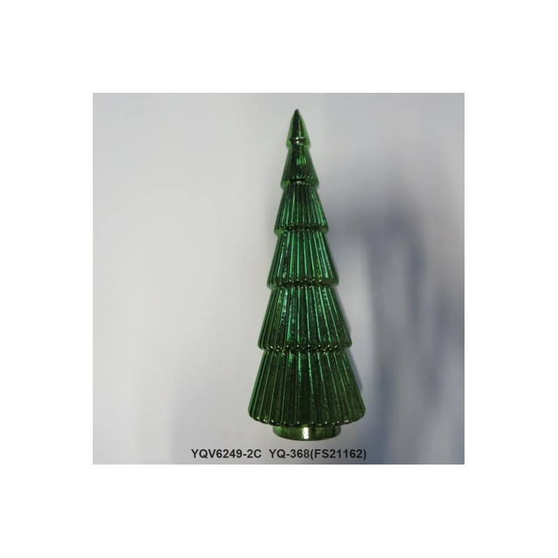 Albero vetro led verde cm ø12h36