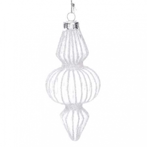 Sfera vetro confezione 4pz bianco cm 27,5x17,5h6,5