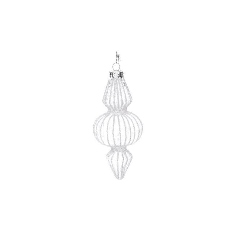 Sfera vetro confezione 4pz bianco cm 27,5x17,5h6,5