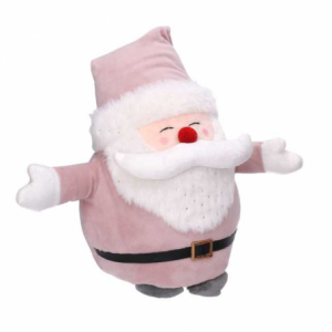 Fermaporta tessuto babbo natale rosa cm 23x13h22