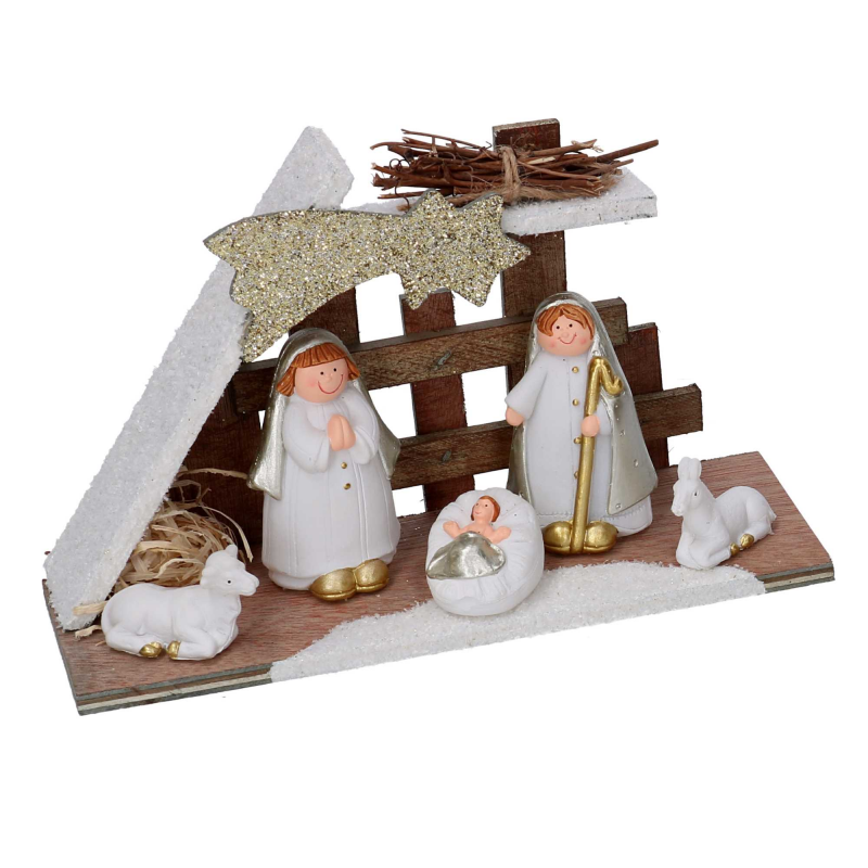 Presepe plastica cm 21,5x7,5h13,5