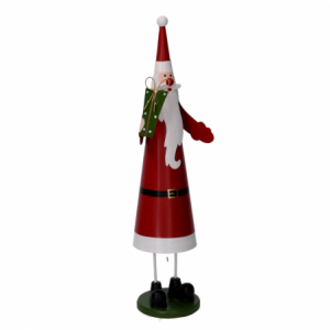 Zoom Babbo natale metallo rosso cm 7x7h33